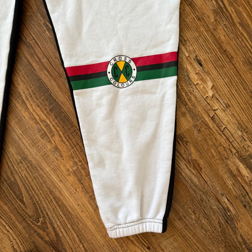 Cross Colours Hoodie Hip Hop Sweatpants Set Mens 2XL Stay N School Retro - Picture 11 of 16
